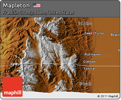 Physical 3D Map of Mapleton