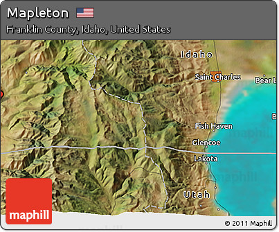 Satellite 3D Map of Mapleton