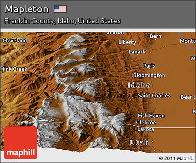 Physical Panoramic Map of Mapleton