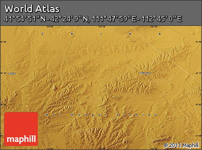Physical Map of the Area around 42° 9' 30" N, 112° 16' 30" E