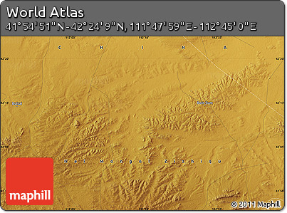 Physical Map of the Area around 42° 9' 30" N, 112° 16' 30" E