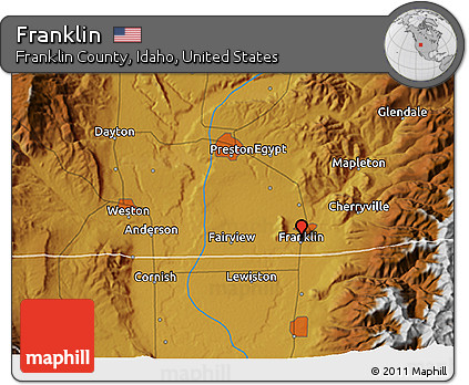 Physical 3D Map of Franklin