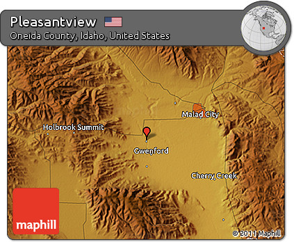 Physical 3D Map of Pleasantview