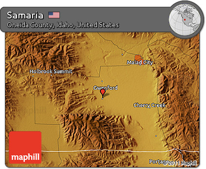 Physical 3D Map of Samaria