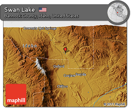 Physical 3D Map of Swan Lake