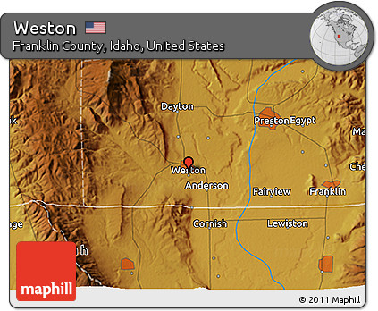 Physical 3D Map of Weston