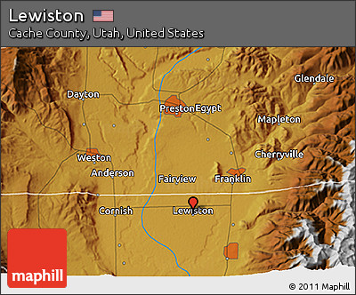 Physical 3D Map of Lewiston