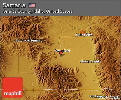Physical 3D Map of Samaria