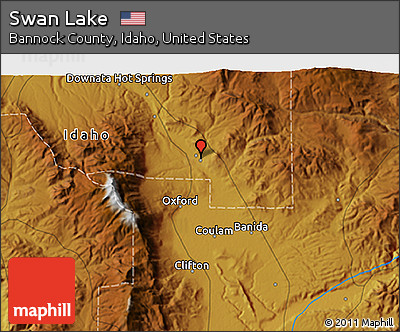 Physical 3D Map of Swan Lake