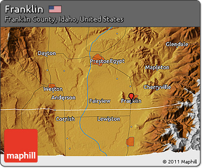 Physical 3D Map of Franklin