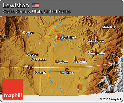 Physical 3D Map of Lewiston