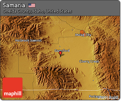 Physical 3D Map of Samaria