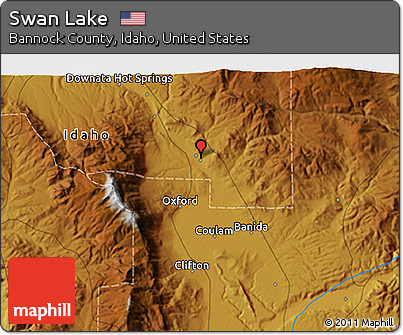 Physical 3D Map of Swan Lake