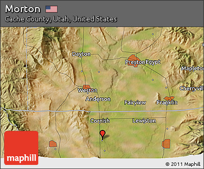 Satellite 3D Map of Morton