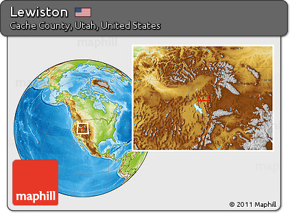 Physical Location Map of Lewiston