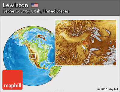 Physical Location Map of Lewiston