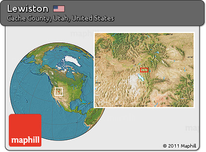 Satellite Location Map of Lewiston