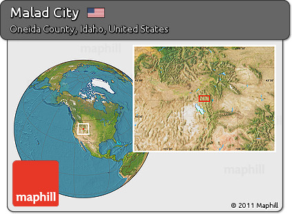 Satellite Location Map of Malad City