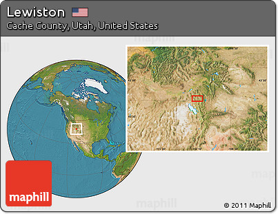 Satellite Location Map of Lewiston
