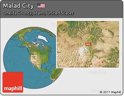 Satellite Location Map of Malad City