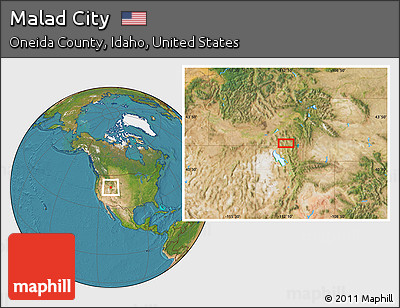 Satellite Location Map of Malad City