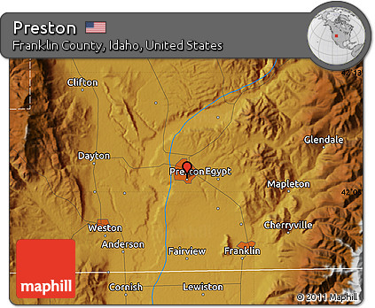 Physical Map of Preston