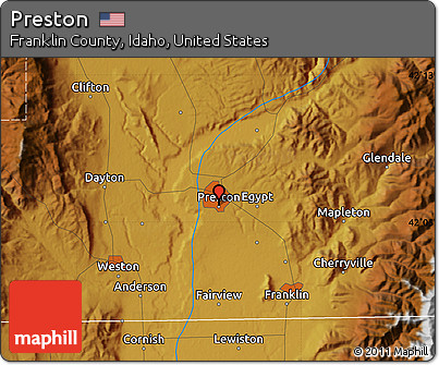 Physical Map of Preston