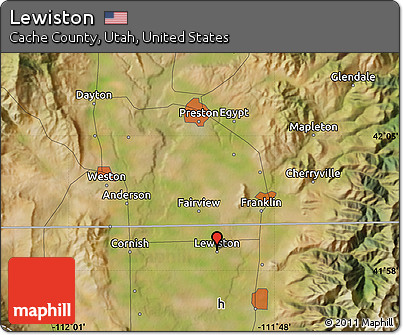 Satellite Map of Lewiston