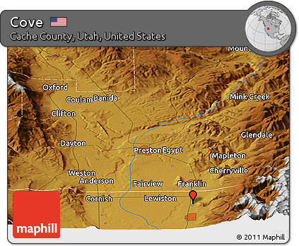 Physical Panoramic Map of Cove