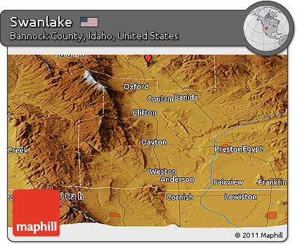 Physical Panoramic Map of Swanlake