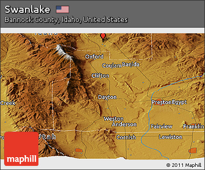 Physical Panoramic Map of Swanlake