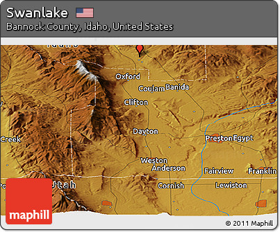 Physical Panoramic Map of Swanlake