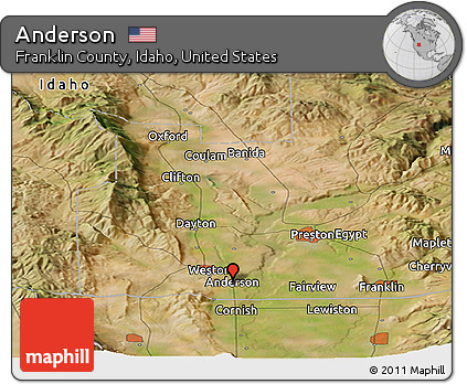 Satellite Panoramic Map of Anderson