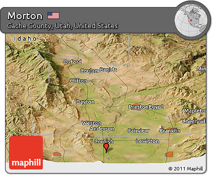 Satellite Panoramic Map of Morton
