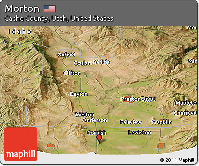 Satellite Panoramic Map of Morton