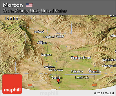 Satellite Panoramic Map of Morton