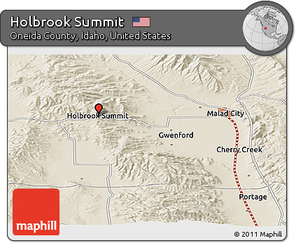 Shaded Relief Panoramic Map of Holbrook Summit