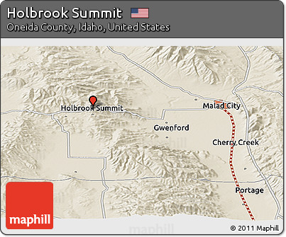 Shaded Relief Panoramic Map of Holbrook Summit