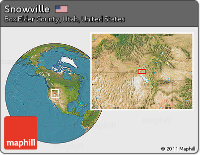 Satellite Location Map of Snowville