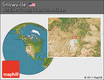 Satellite Location Map of Snowville