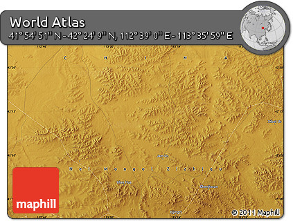 Physical Map of the Area around 42° 9' 30" N, 113° 7' 30" E
