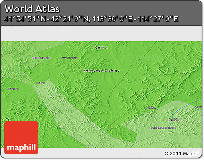 Political 3D Map of the Area around 42° 9' 30" N, 113° 58' 29" E