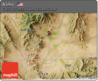 Satellite 3D Map of Almo