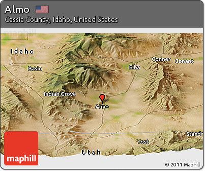 Satellite Panoramic Map of Almo