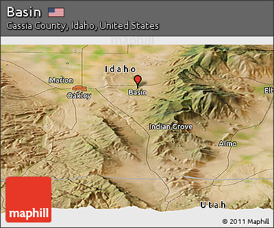 Satellite Panoramic Map of Basin