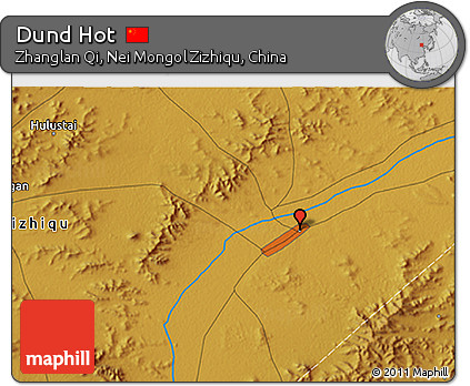 Physical 3D Map of Dund Hot