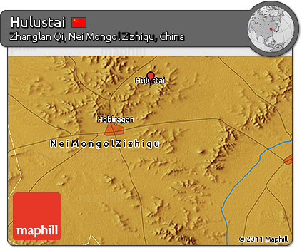 Physical 3D Map of Hulustai