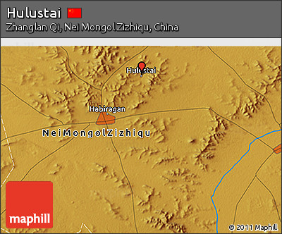 Physical 3D Map of Hulustai