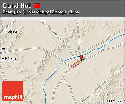 Shaded Relief 3D Map of Dund Hot