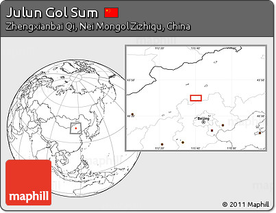 Blank Location Map of Julun Gol Sum